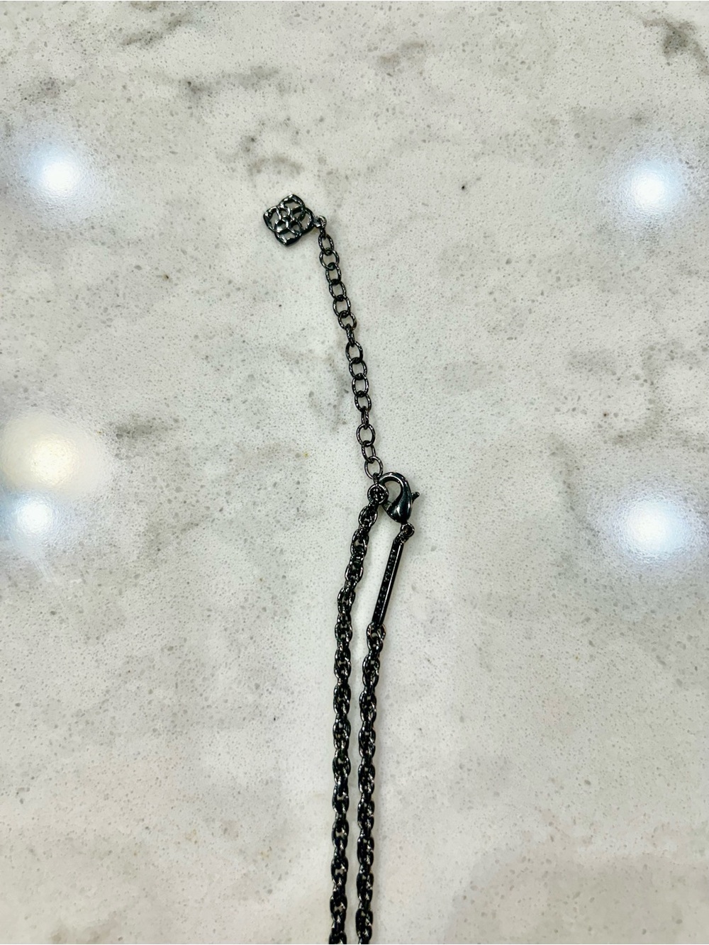 Kendra Scott White/Gray Faceted Pendant Necklace - Picture 3 of 3